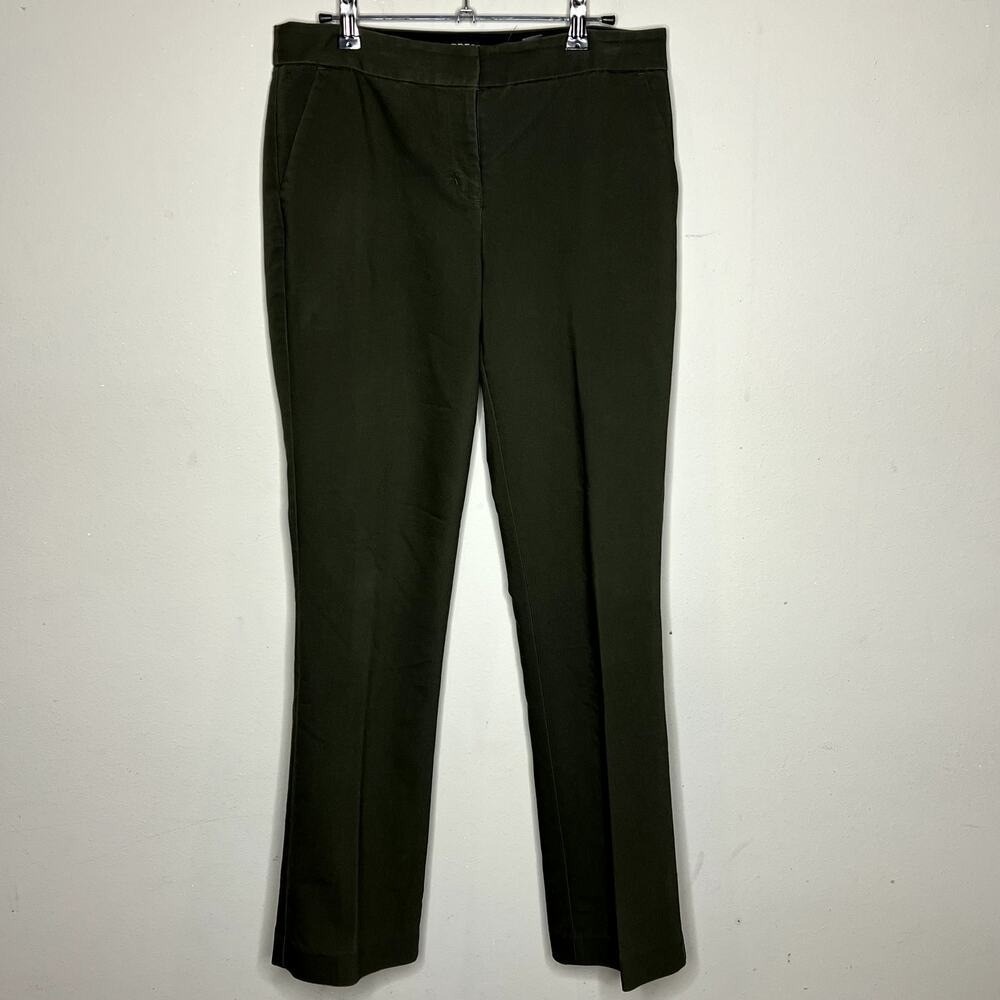 Express Columnist Ankle Pants Womens 8 Olive Green Slim‎ Straight Stretch Dress